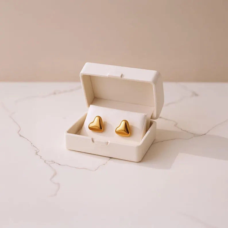 Bubble Heart Stud Earring