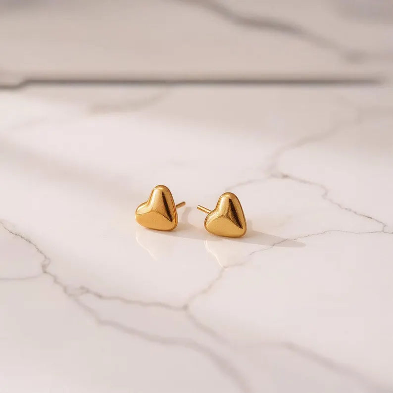 Bubble Heart Stud Earring