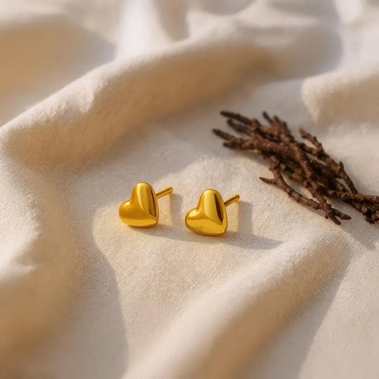 Bubble Heart Stud Earring