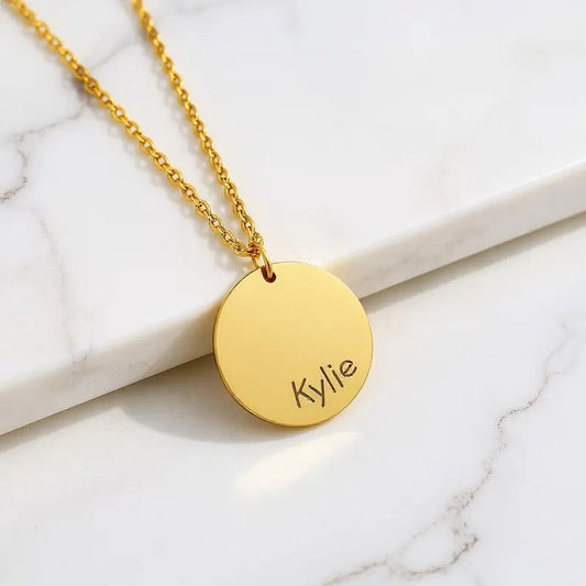 Disc Name Necklace