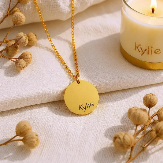 Disc Name Necklace