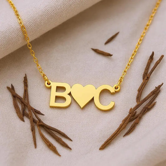 Couple Initial Necklace
