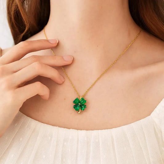 Clover Birthstone Necklace