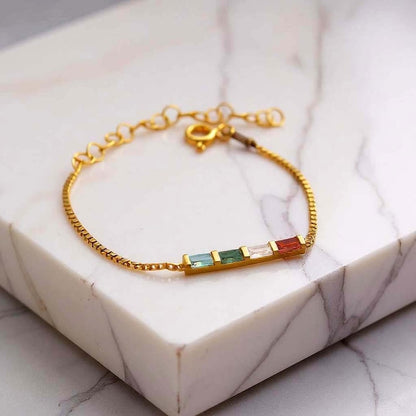 Baguette Birthstone Bracelet