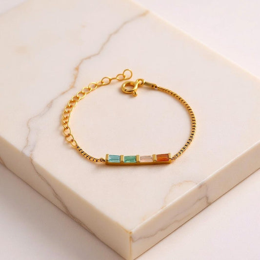 Baguette Birthstone Bracelet