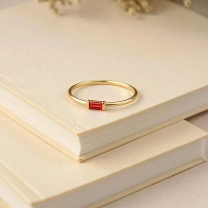 Baguette Birthstone Ring