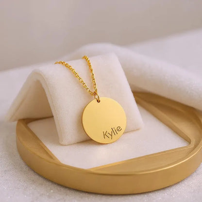 Disc Name Necklace