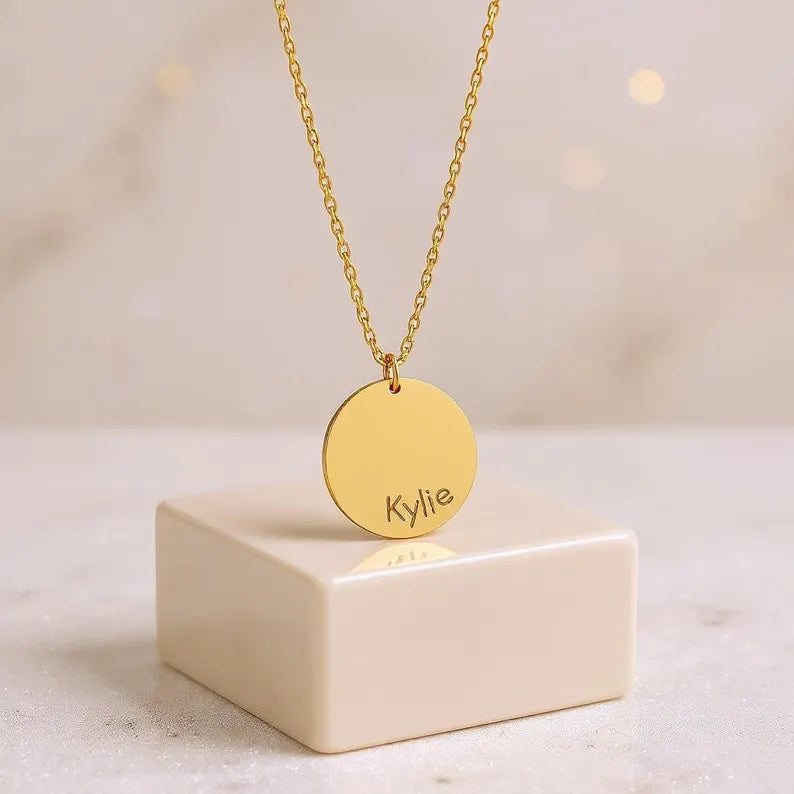 Disc Name Necklace
