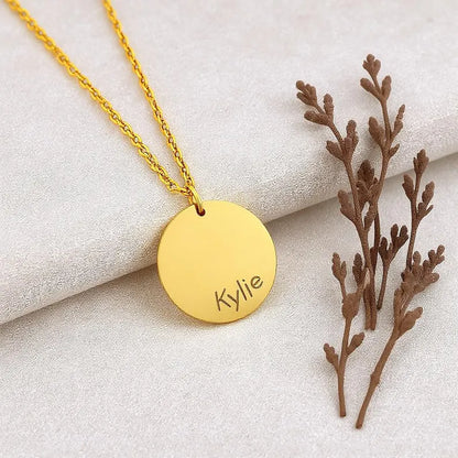 Disc Name Necklace