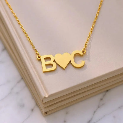 Couple Initial Necklace