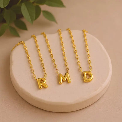 Bubble Initial Necklace