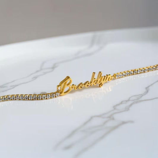 Tennis Name Bracelet