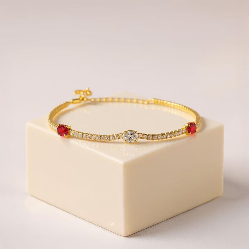 Tennis Birthstone Bracelet
