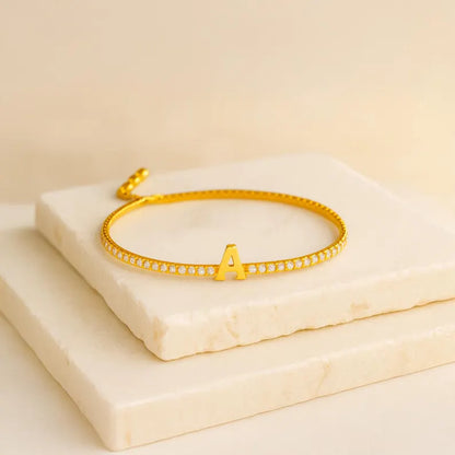 Tennis Initial Bracelet