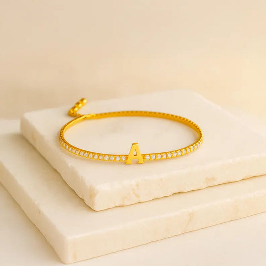 Tennis Initial Bracelet
