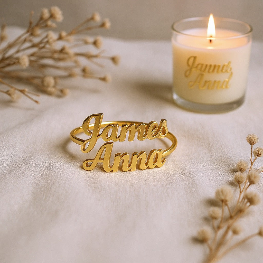 Couple Name Ring