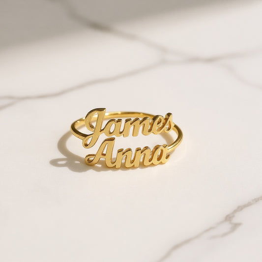 Couple Name Ring