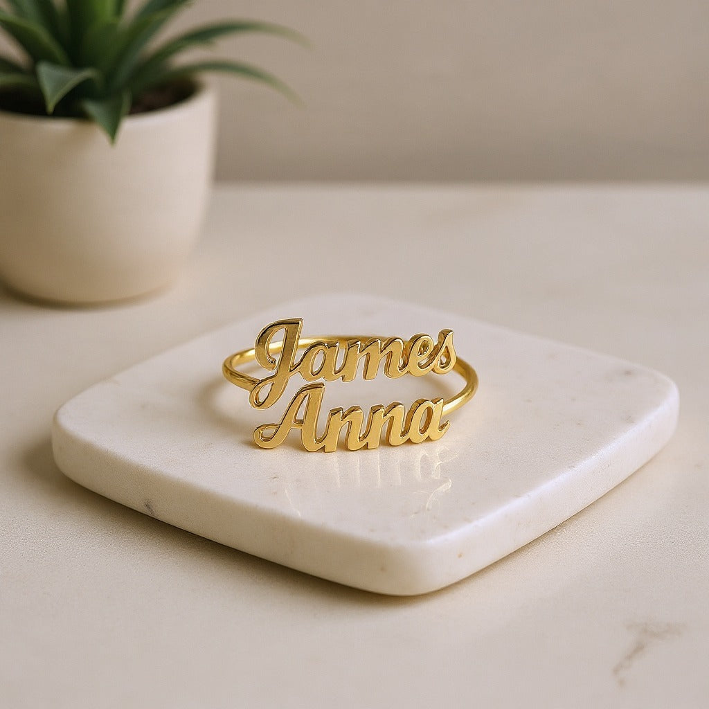 Couple Name Ring