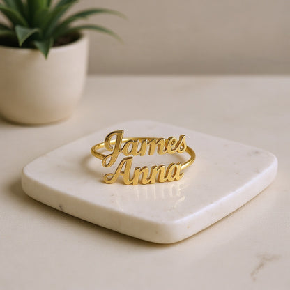 Couple Name Ring