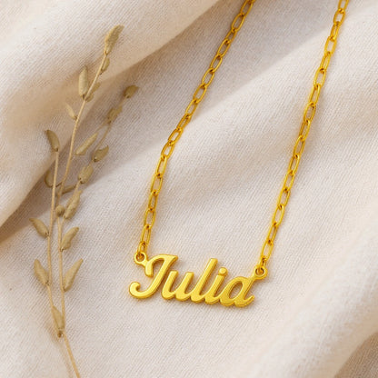 Paperclip Chain Name Necklace