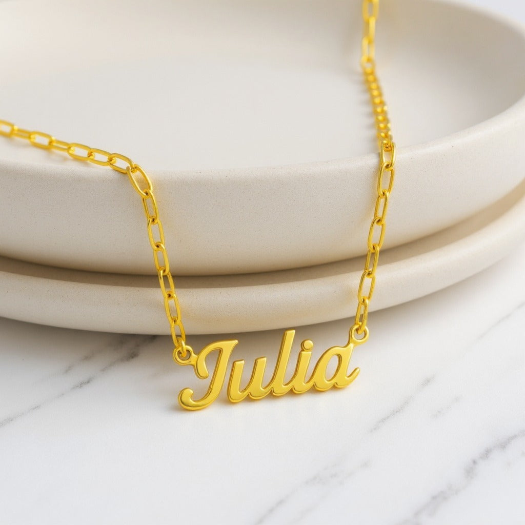 Paperclip Chain Name Necklace