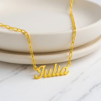 Paperclip Chain Name Necklace