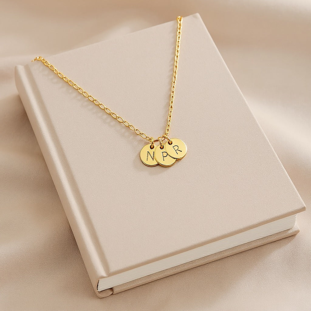 Multiple Disc Initial Necklace