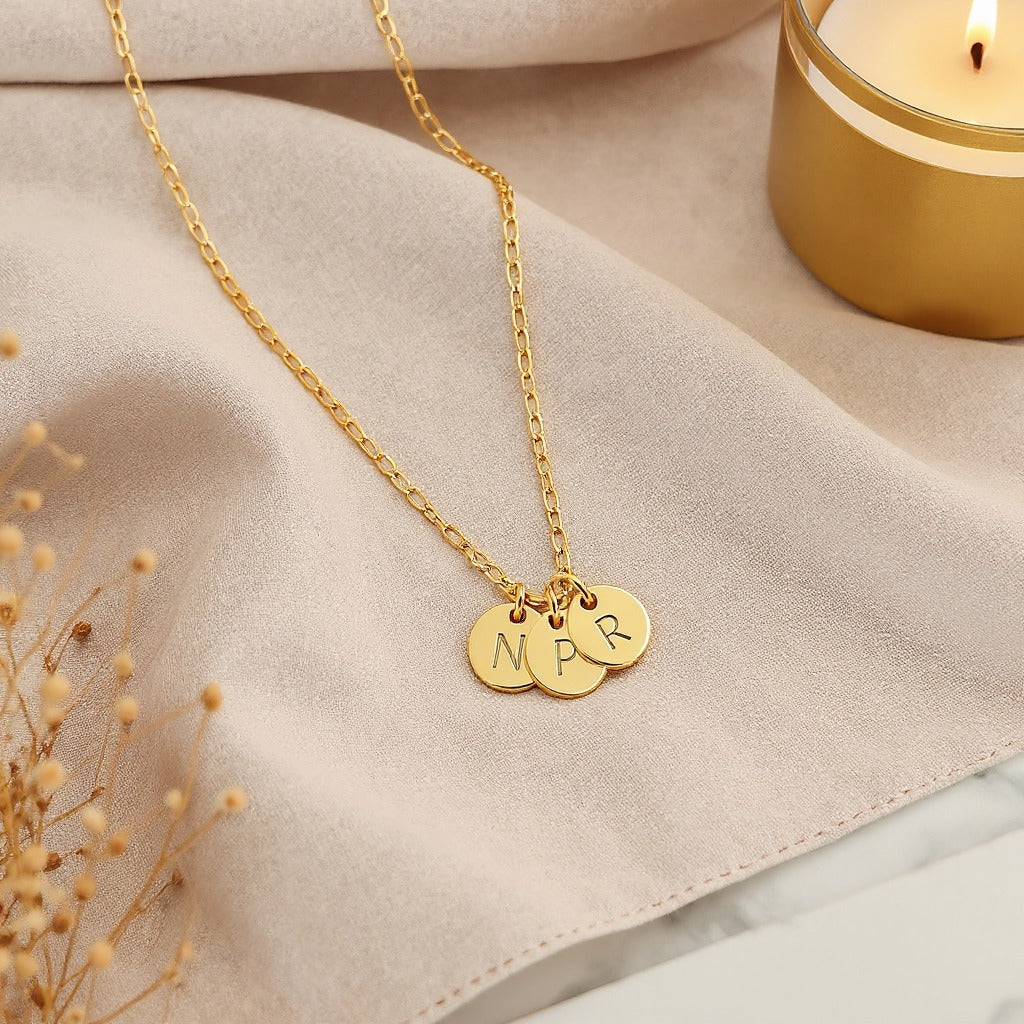 Multiple Disc Initial Necklace