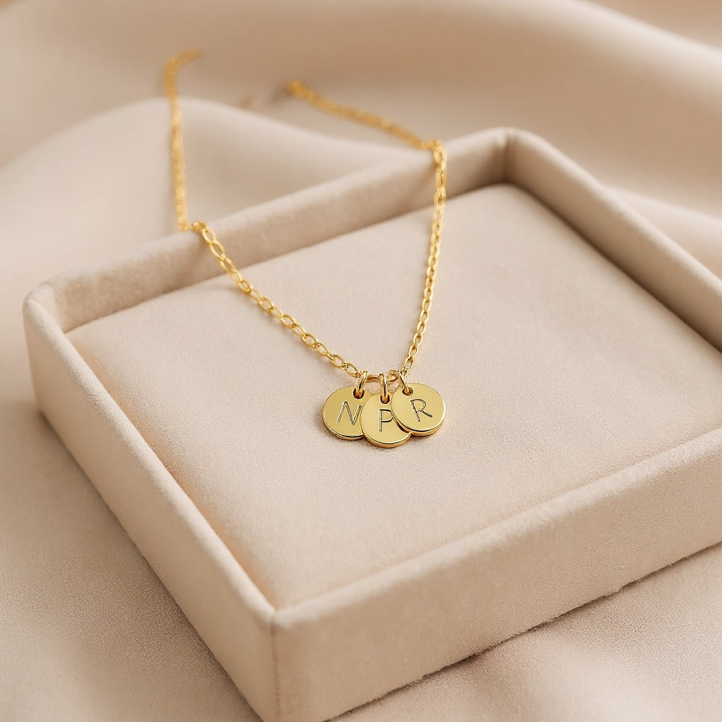 Multiple Disc Initial Necklace