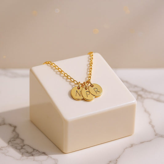 Multiple Disc Initial Necklace